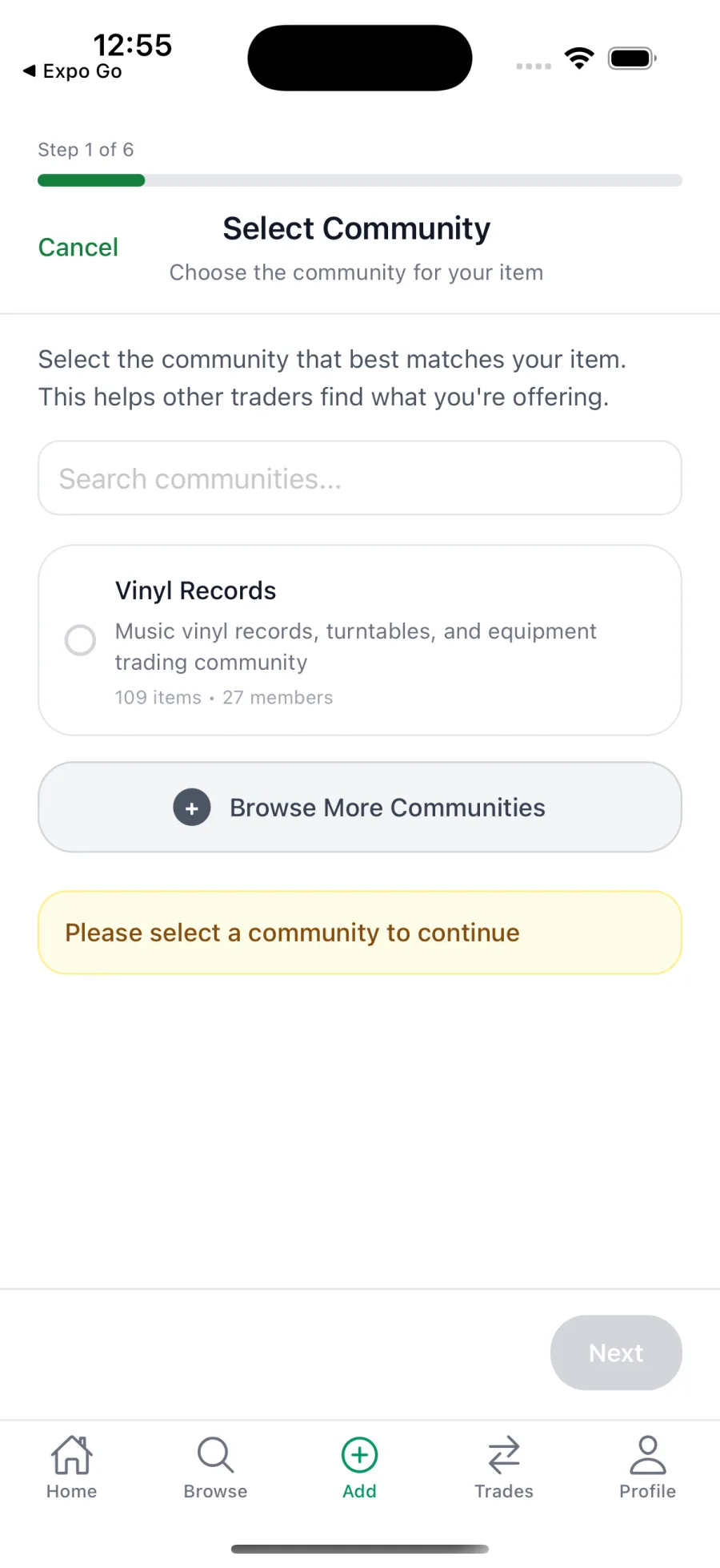 list an item