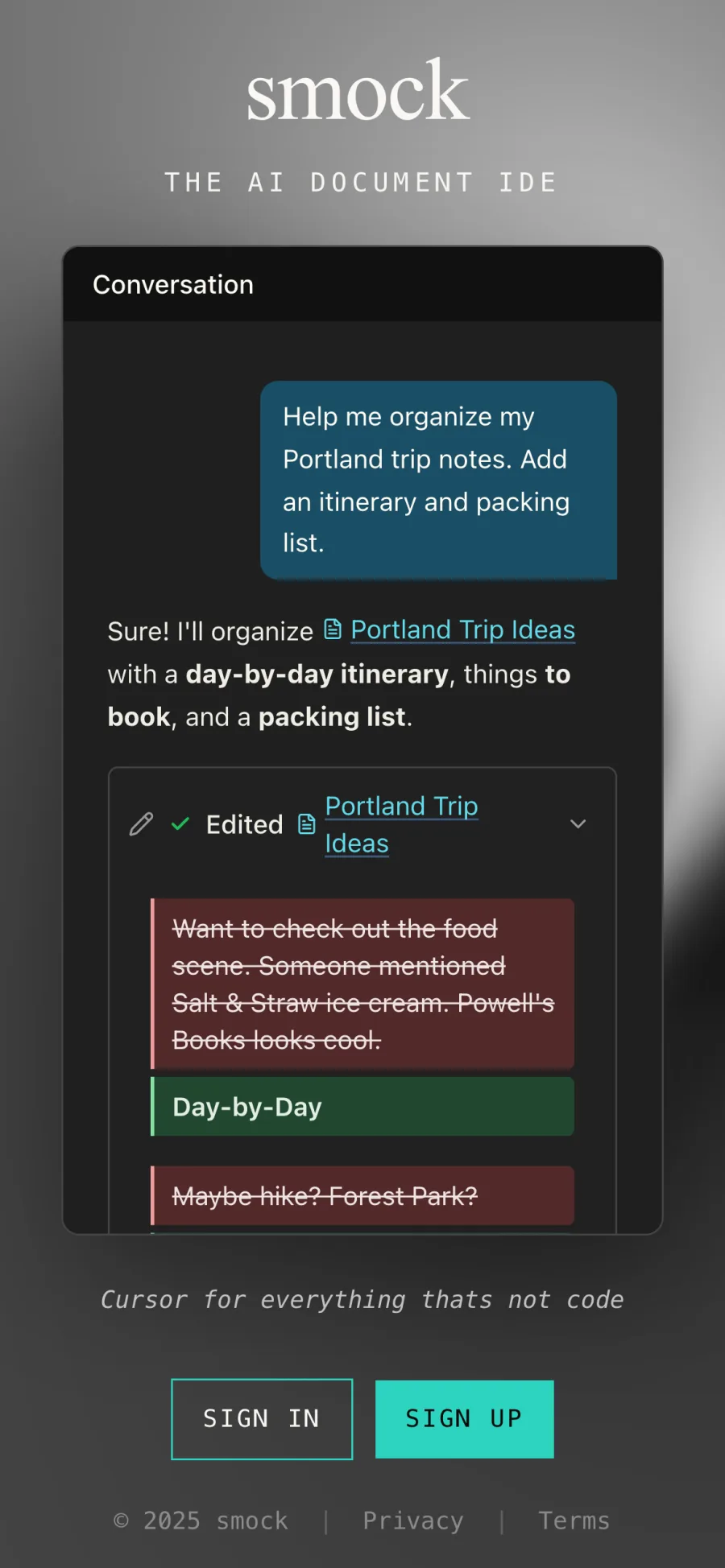 the pitch, on mobile